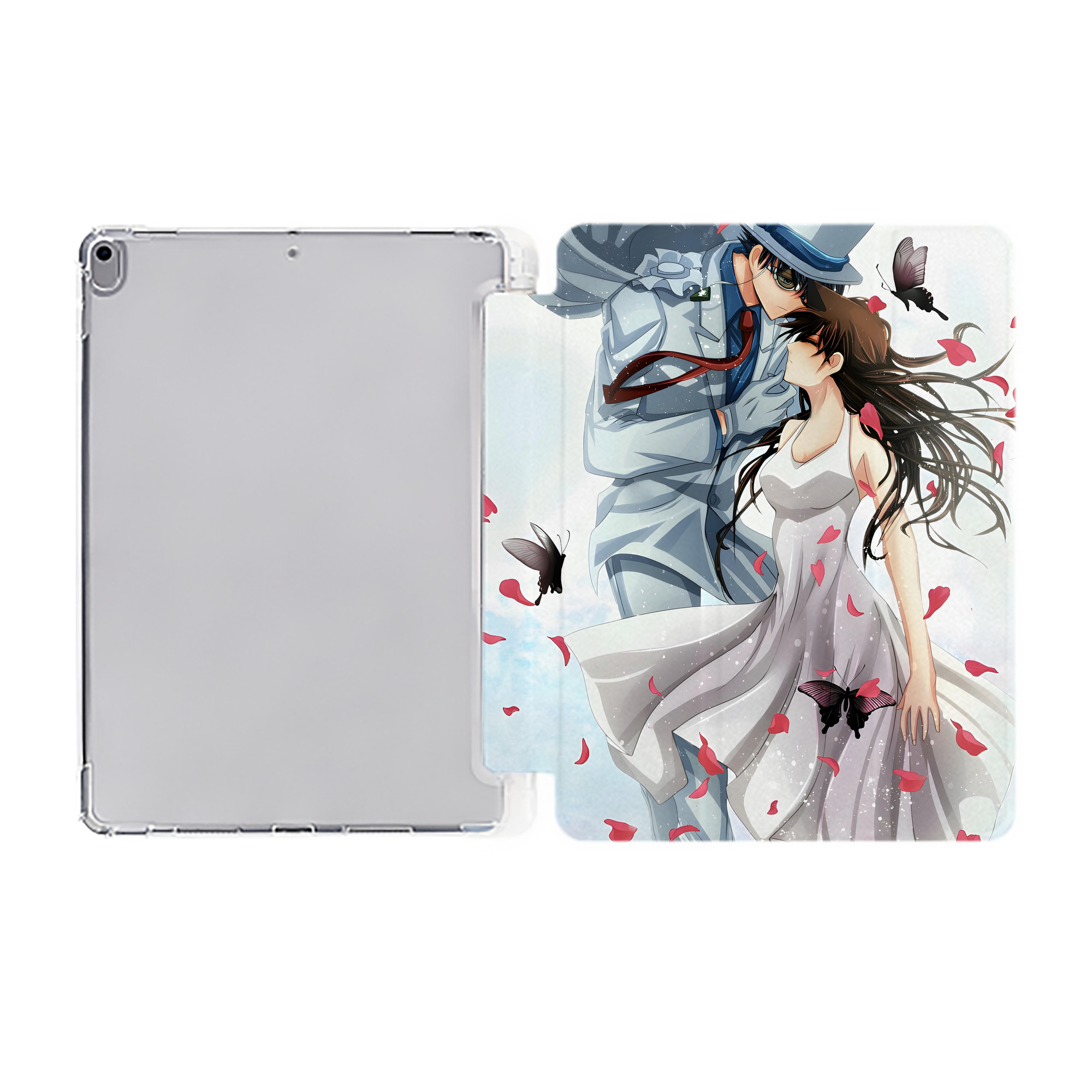 （画像用） 名探偵コナン Detective Conan IPad ケース ペン収納付き 三つ折りスタンド PUレザー×シリコン 対応機種9.5/10.5/10.9インチ